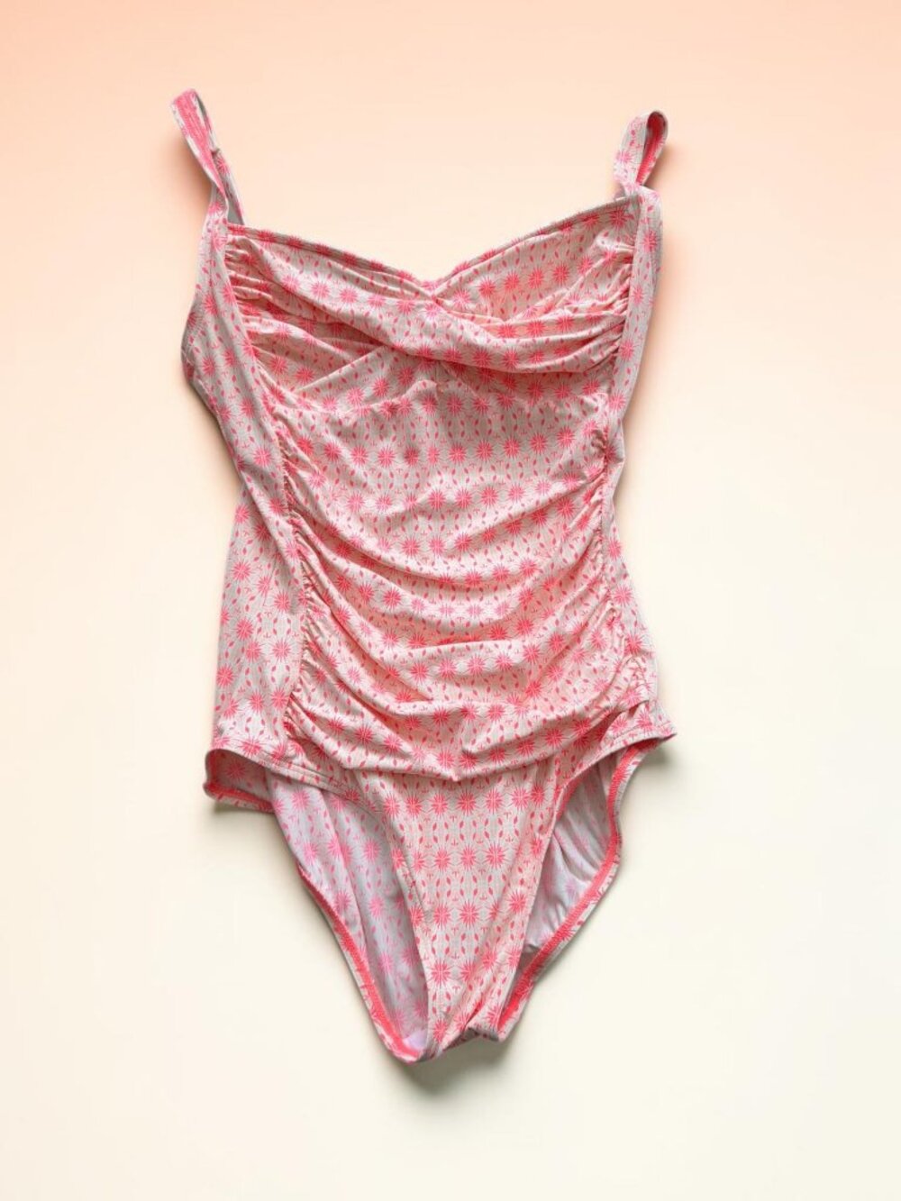 PURSUIT Pink Ruched One Piece Swimsuit Size 12